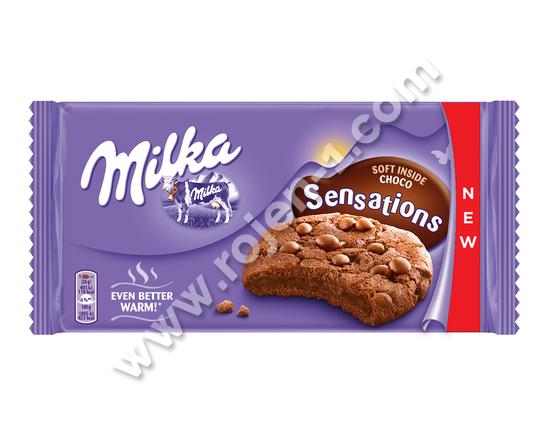 Milka Sensations шоколадови с мека среда 156 г